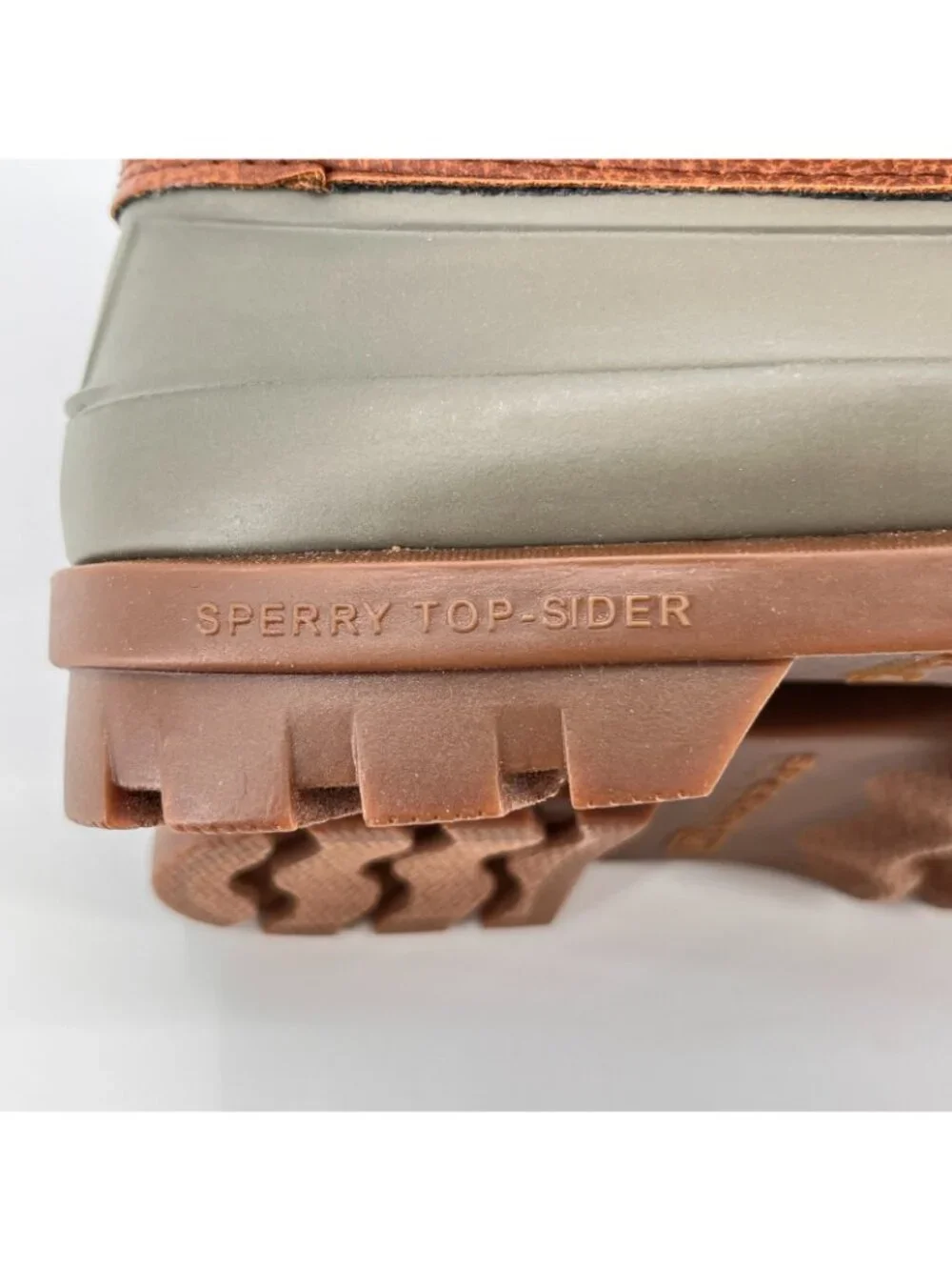 Men's Sperry Avenue Synthetic Duck Boot Tan / Olive, Size 9.5 M